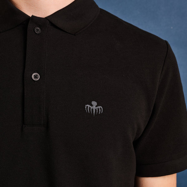 James Bond SPECTRE Symbol Embroidered Cotton Polo Shirt | 007Store