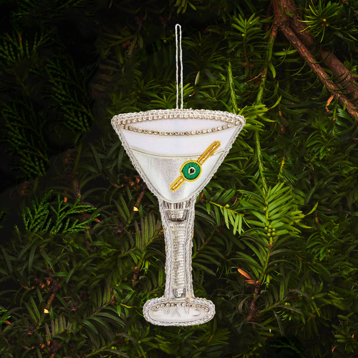 James Bond Martini Glass Tree Decoration