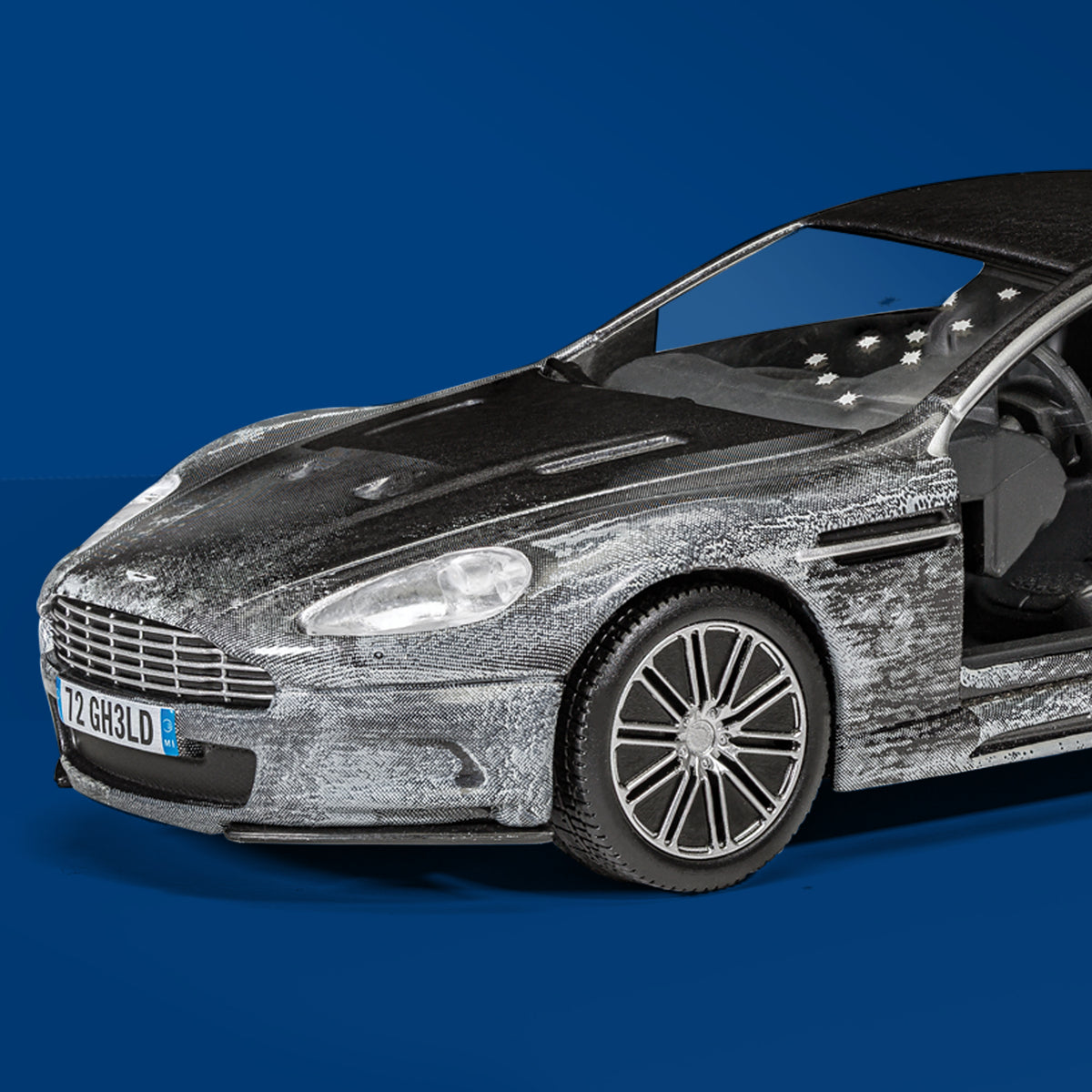 James Bond Damaged Aston Martin DBS Model Car - Quantum Of Solace Edition - By Corgi