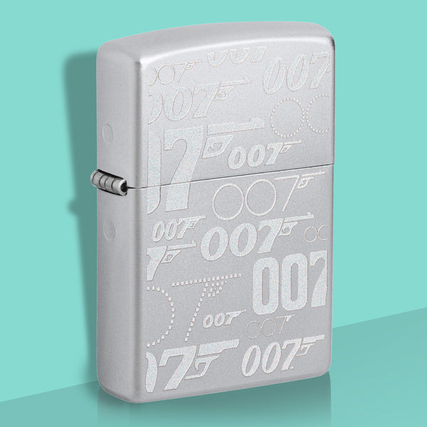 James Bond Zippo Lighter - Silver Etched 007 Edition | 007Store