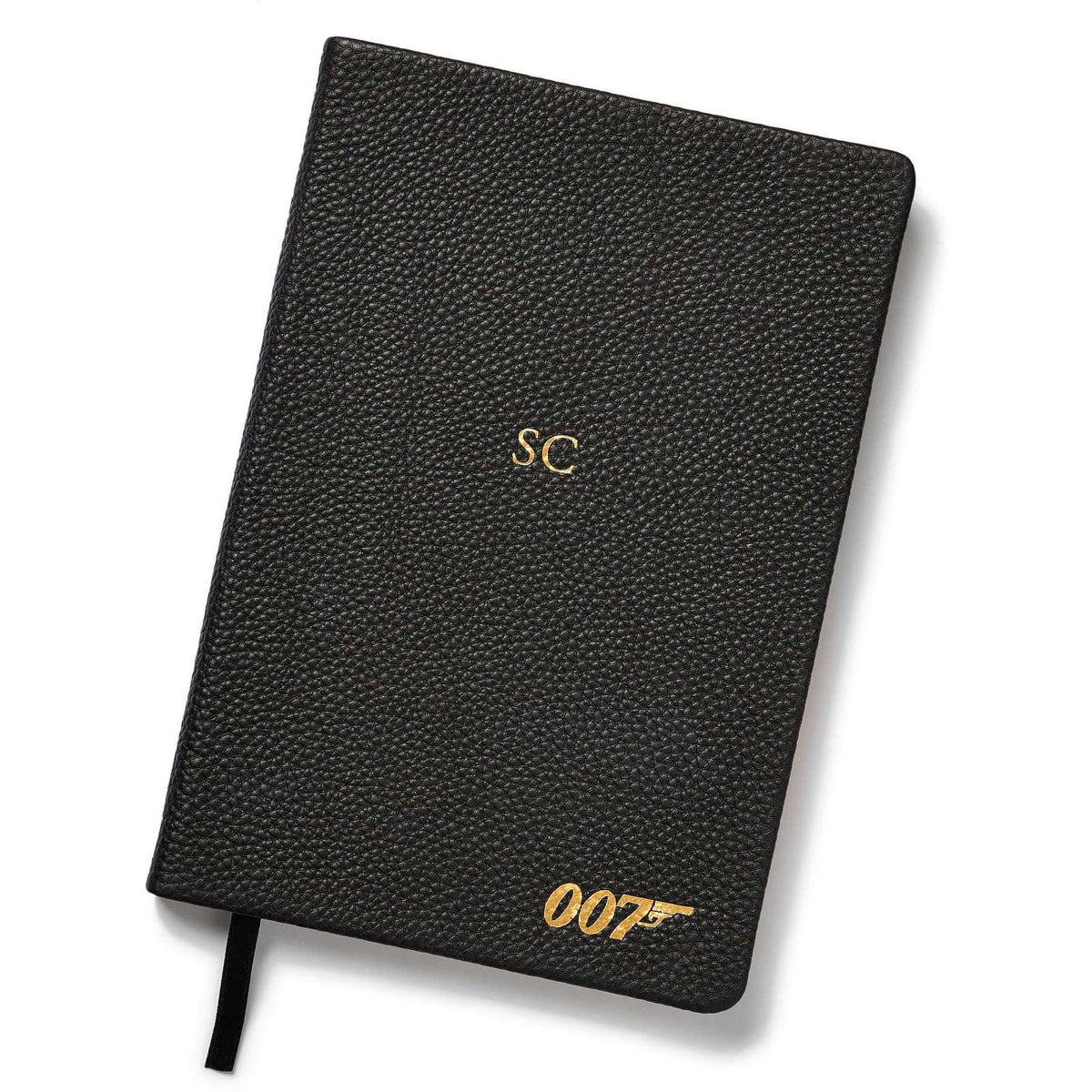 007 Personalised Pebble-grain Leather Notebook (A5) STATIONERY Plinth 