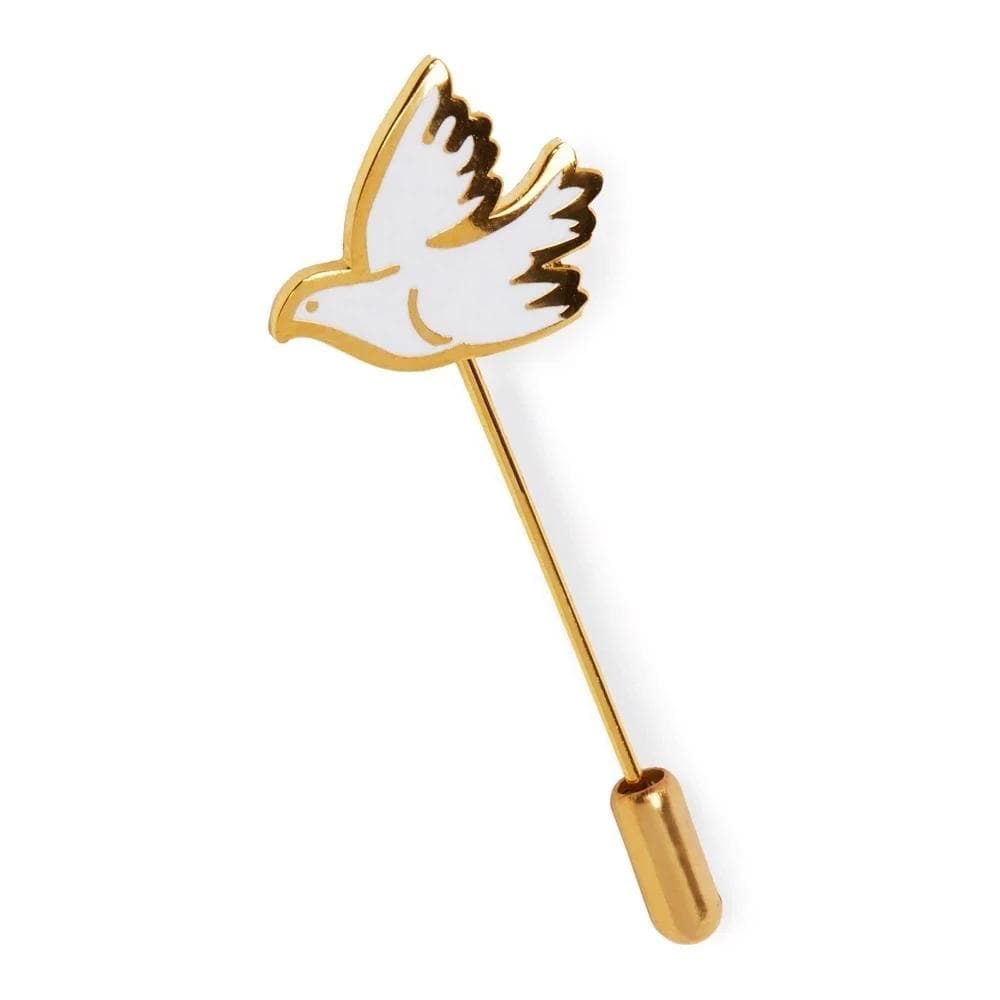 Dove Metal &amp; Enamel Stick Pin - For Your Eyes Only Edition - 007STORE