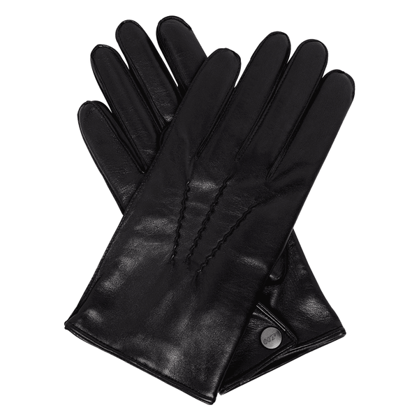 James Bond Cashmere-lined Black Leather Gloves l James Bond 007Store