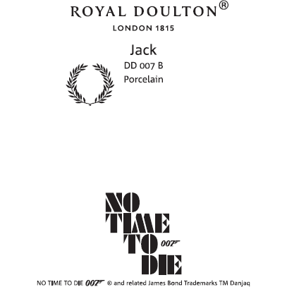 Jack The Bulldog Porcelain Model - No Time To Die Edition - By Royal Doulton - 007STORE