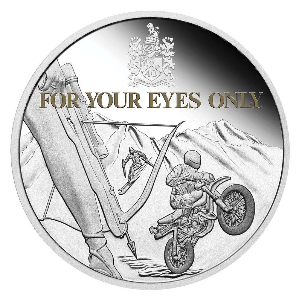 James Bond 1oz Silver Proof Coloured Coin - For Your Eyes Only 40th Anniversary Numbered Edition - By The Perth Mint COIN PERTH MINT 