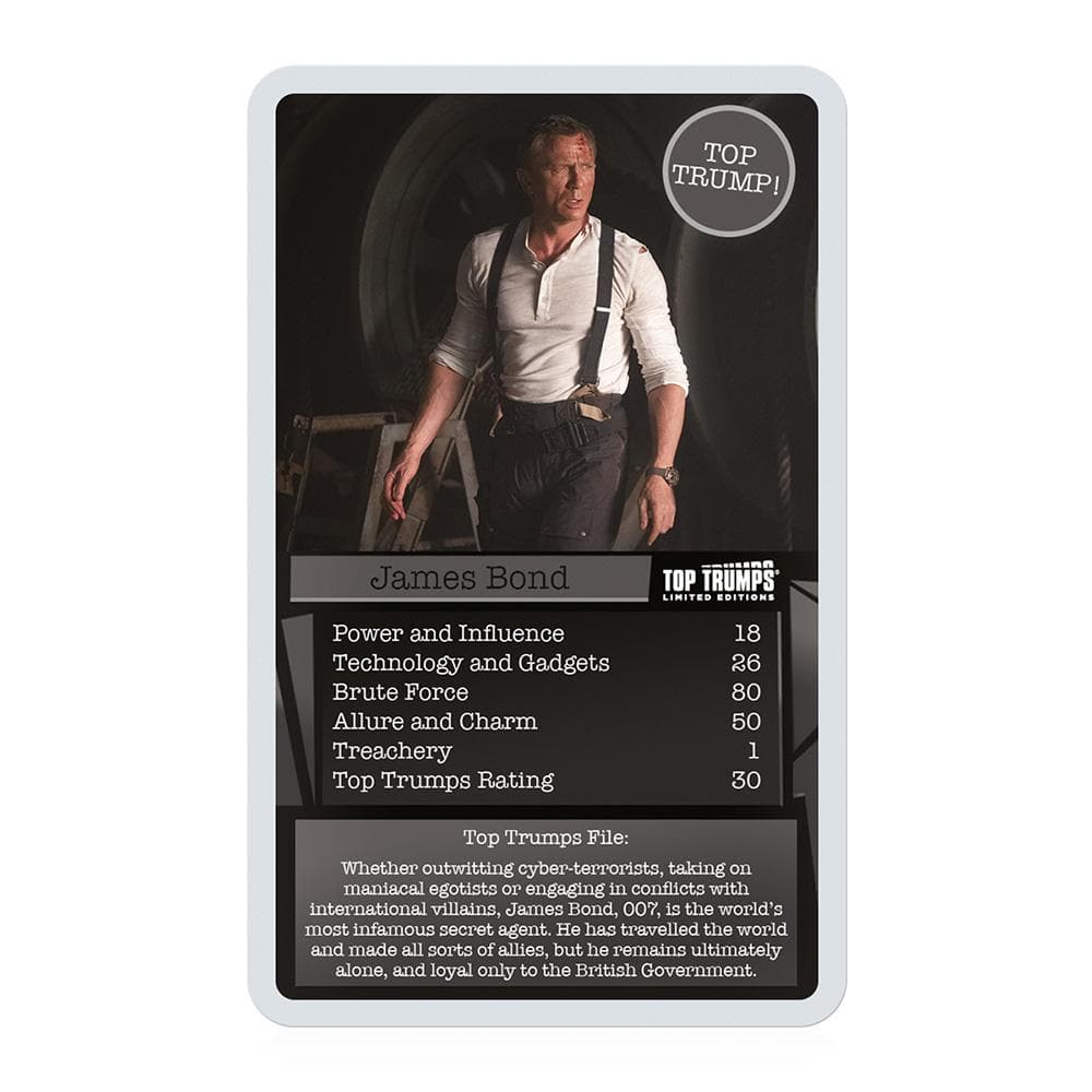 James Bond Every Assignment Top Trumps Limited Edition GAMES Winning Moves 