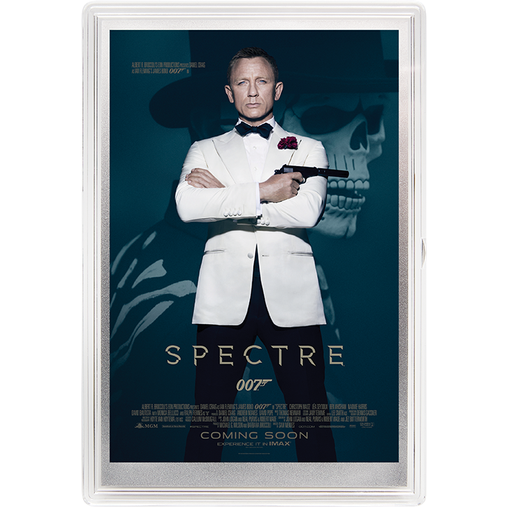 James Bond Poster 5g Silver Foil - Spectre - By The Perth Mint Coins PERTH MINT 