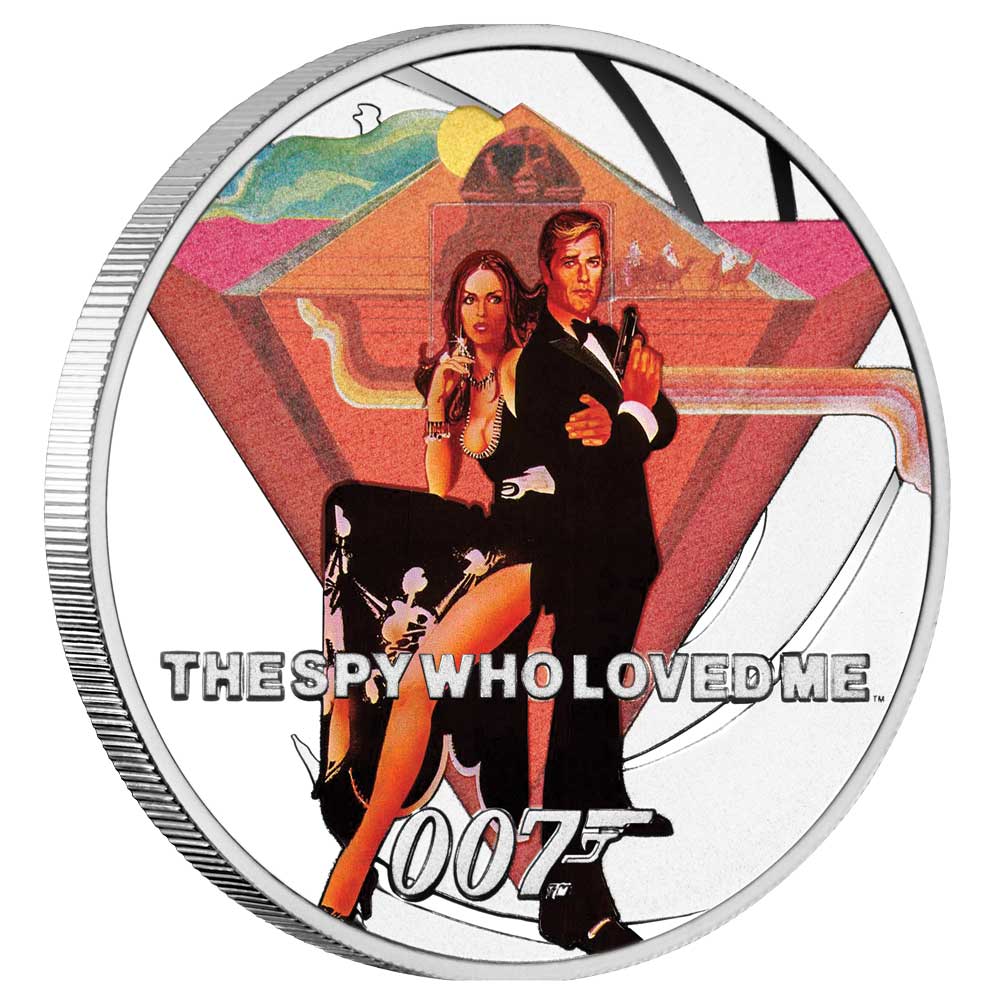 James Bond The Spy Who Loved Me 1/2 oz Silver Proof Coin - By The Perth Mint SCOIN PERTH MINT 