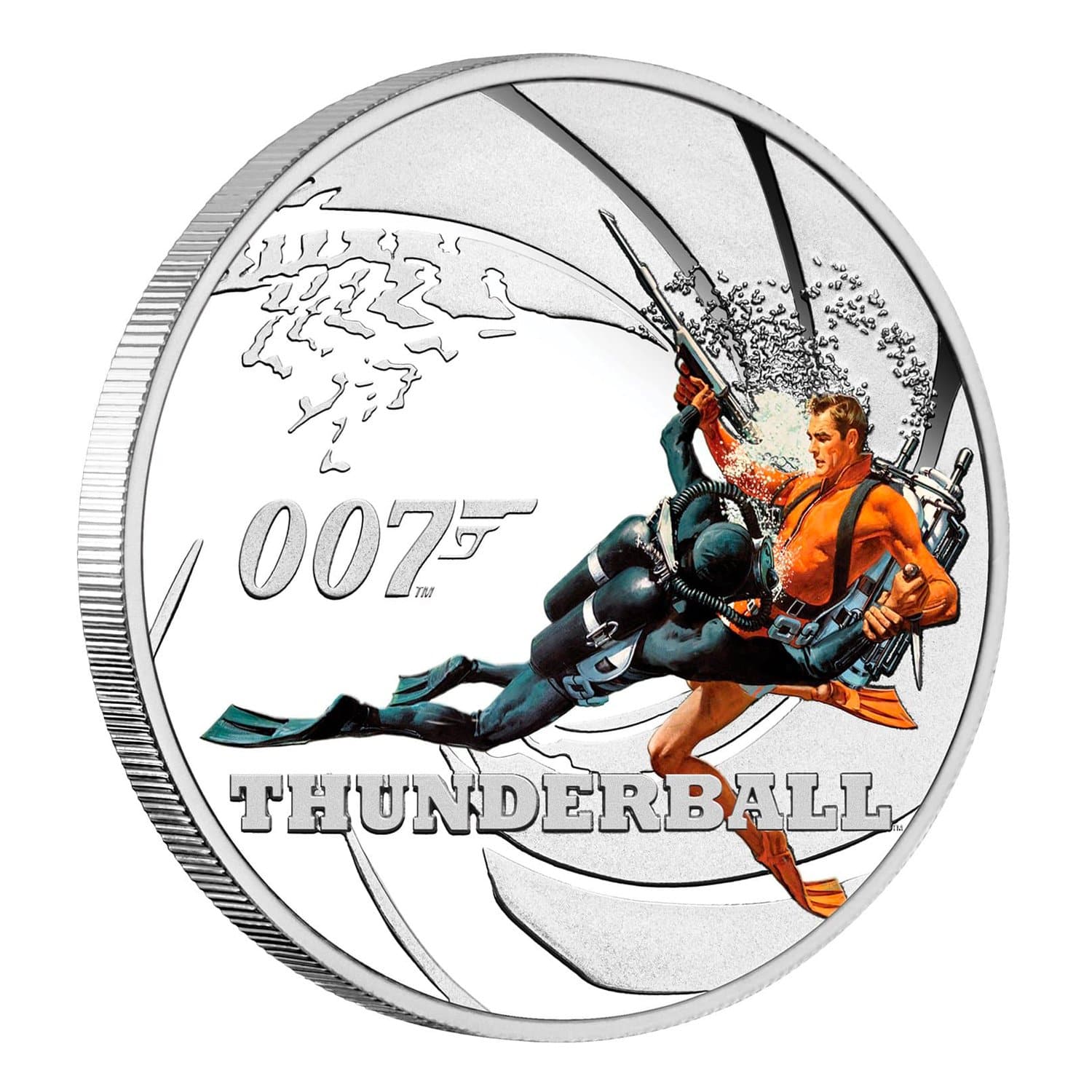 James Bond Thunderball 1/2 oz Silver Proof Coin - By The Perth Mint SCOIN PERTH MINT 