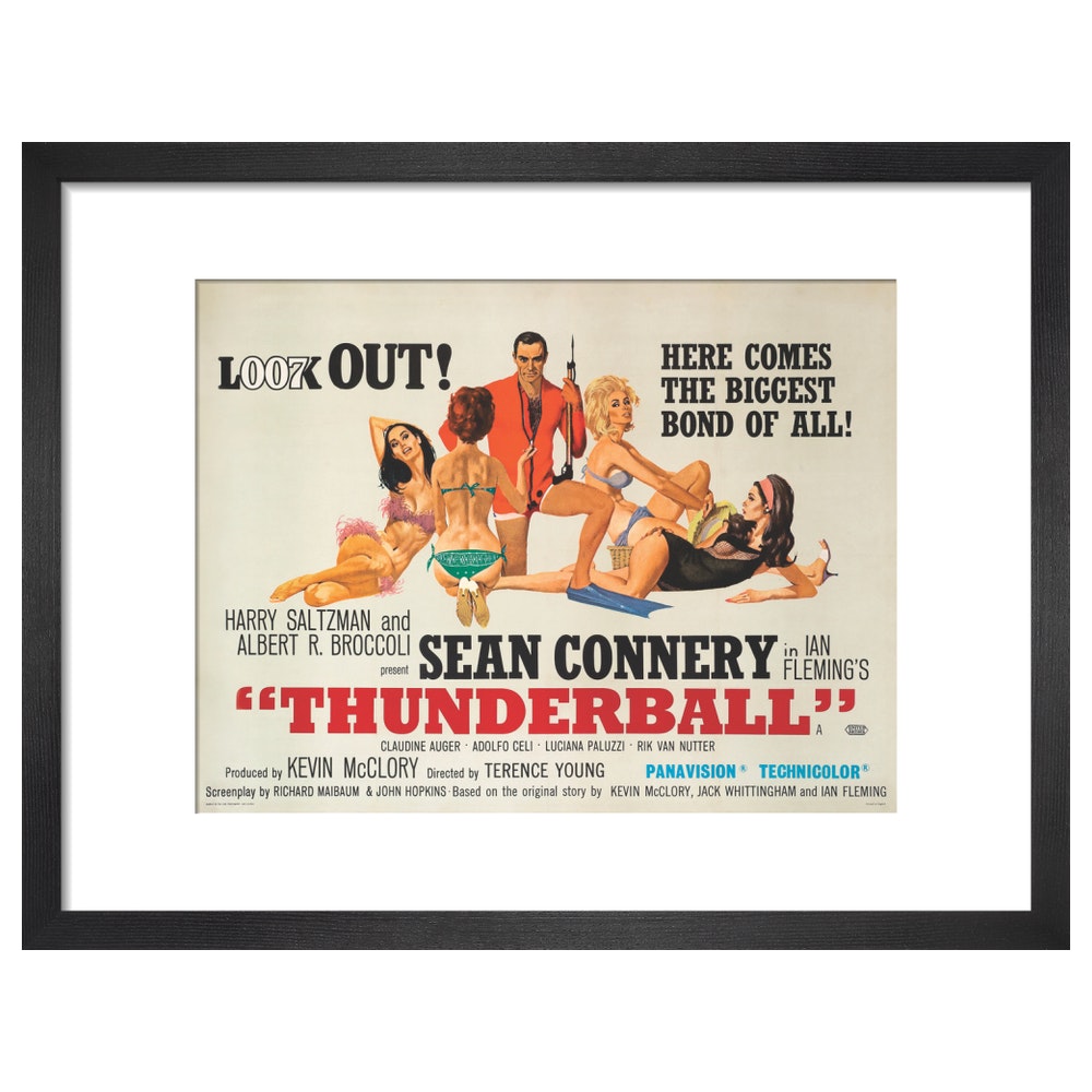 James Bond Thunderball Framed Art Print - By King & McGaw 007Store