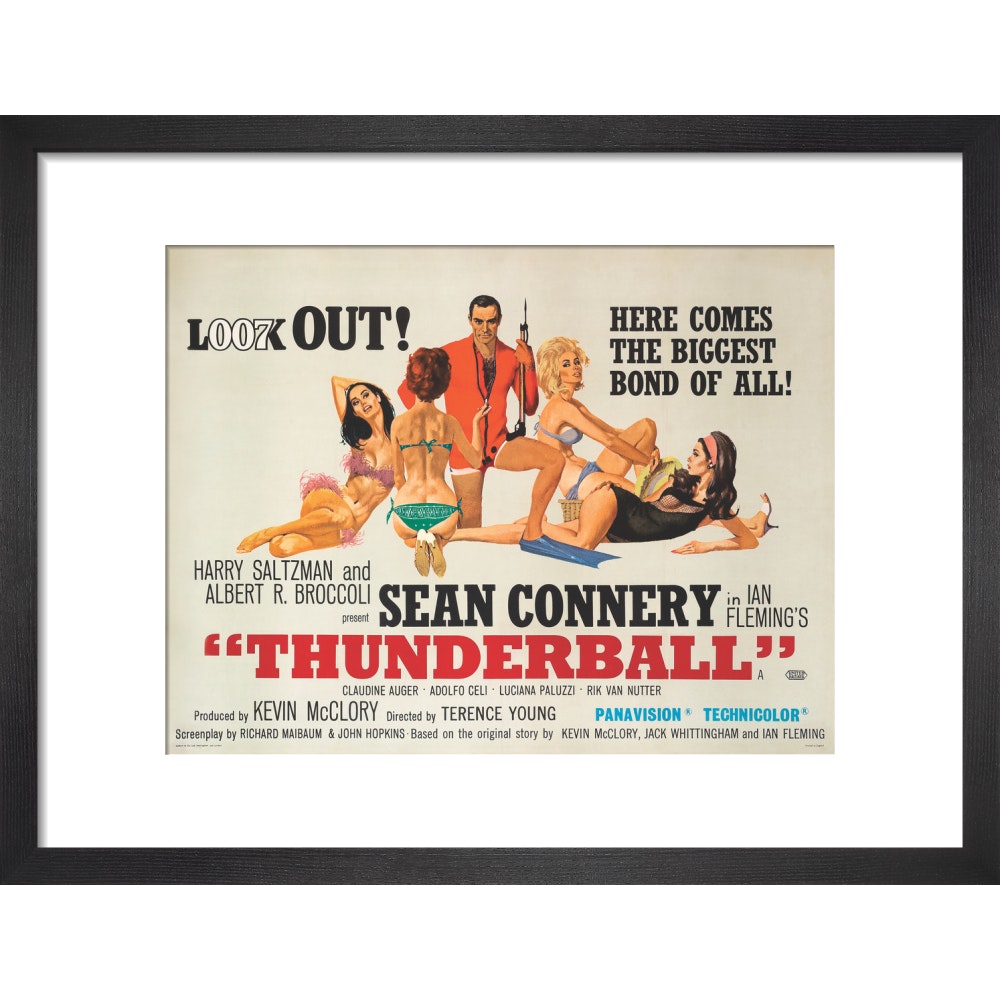 James Bond Thunderball Framed Art Print - By King & McGaw 007Store