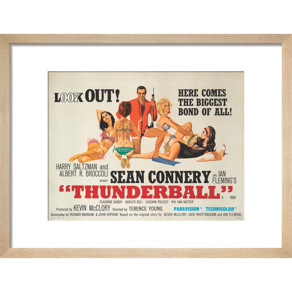 James Bond Thunderball Framed Art Print - By King & McGaw 007Store