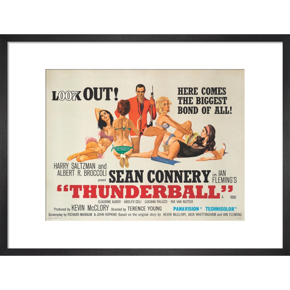James Bond Thunderball Framed Art Print - By King & McGaw 007Store