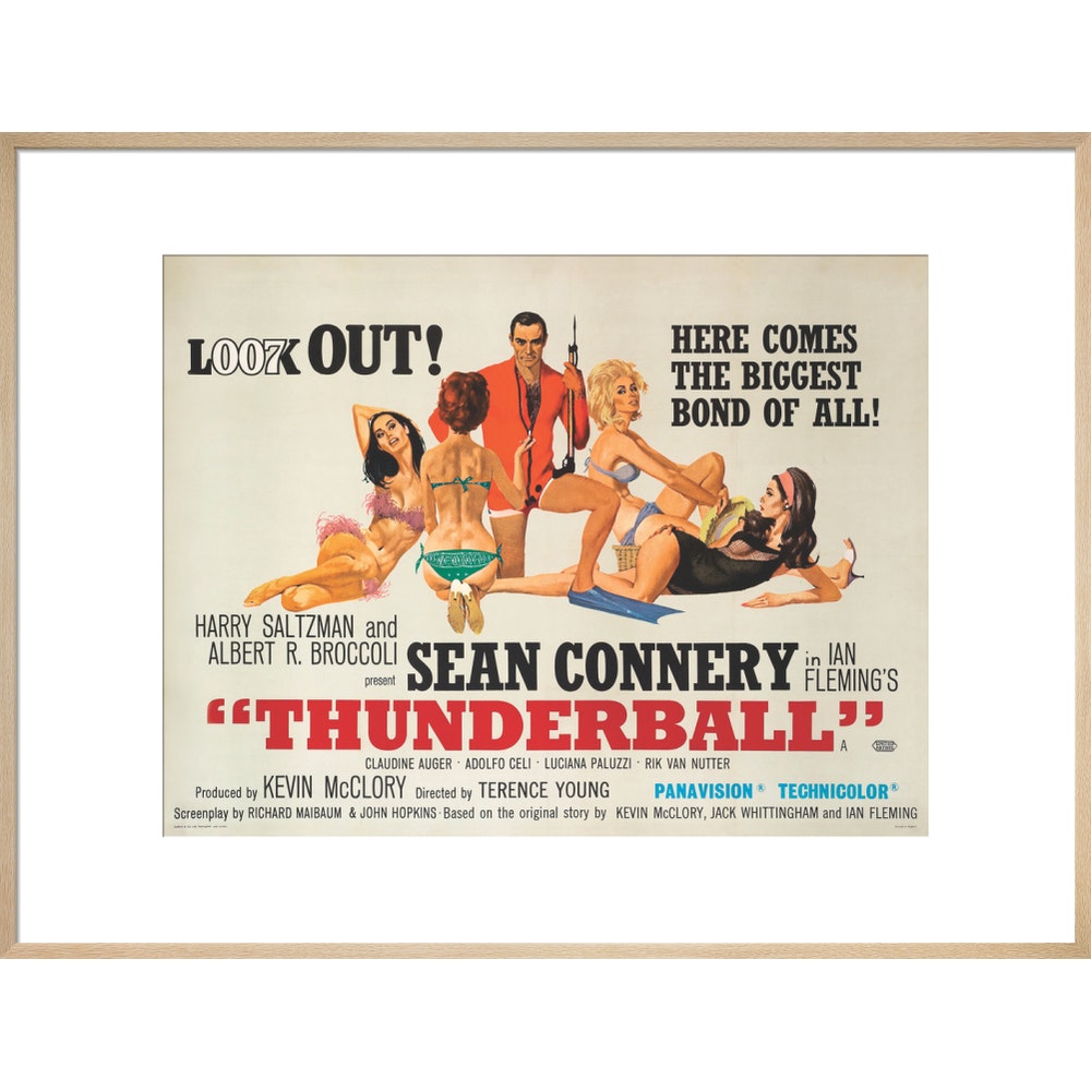 James Bond Thunderball Framed Art Print - By King & McGaw 007Store