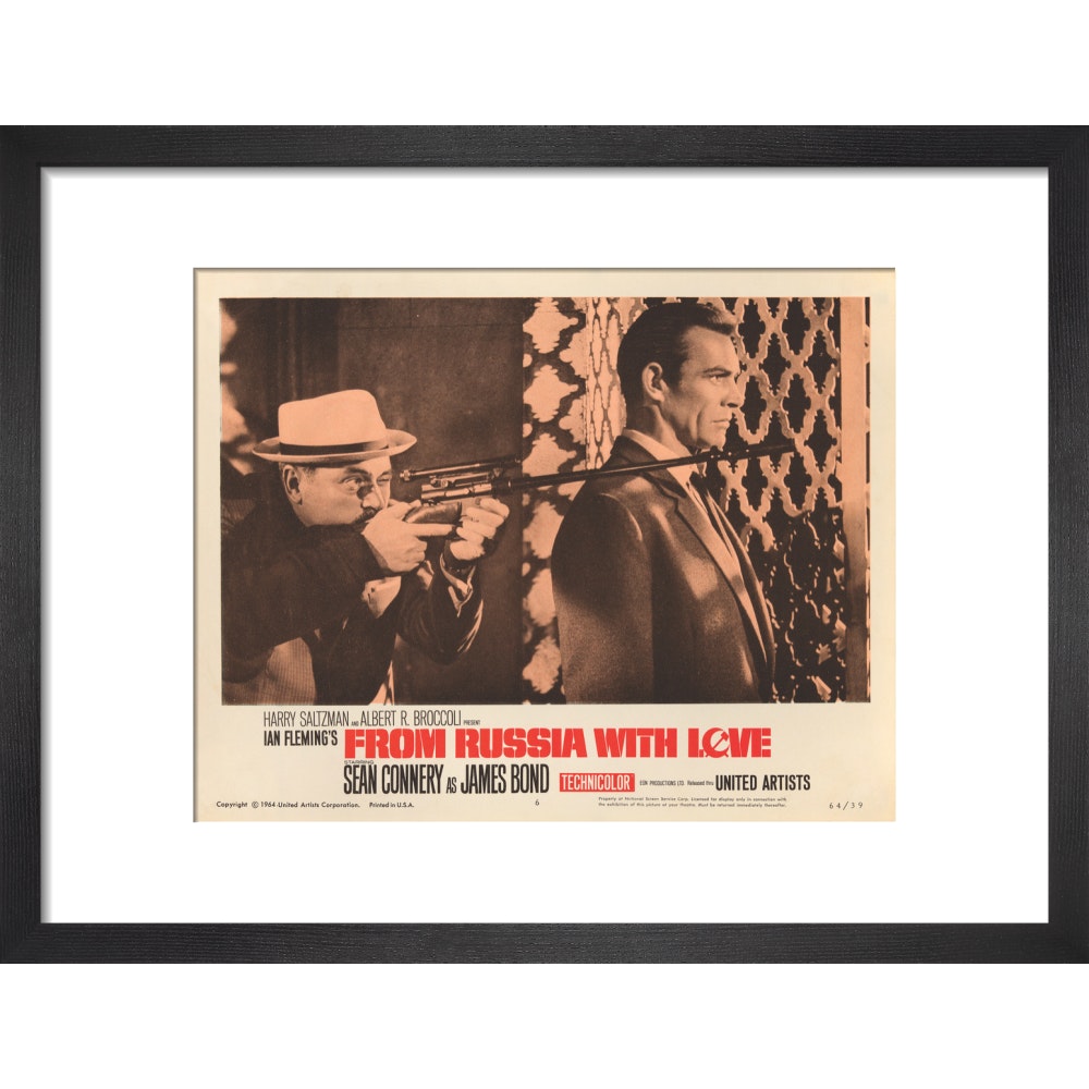 James Bond From Russia With Love Lobby Card Framed Art Print - By King &amp; McGaw