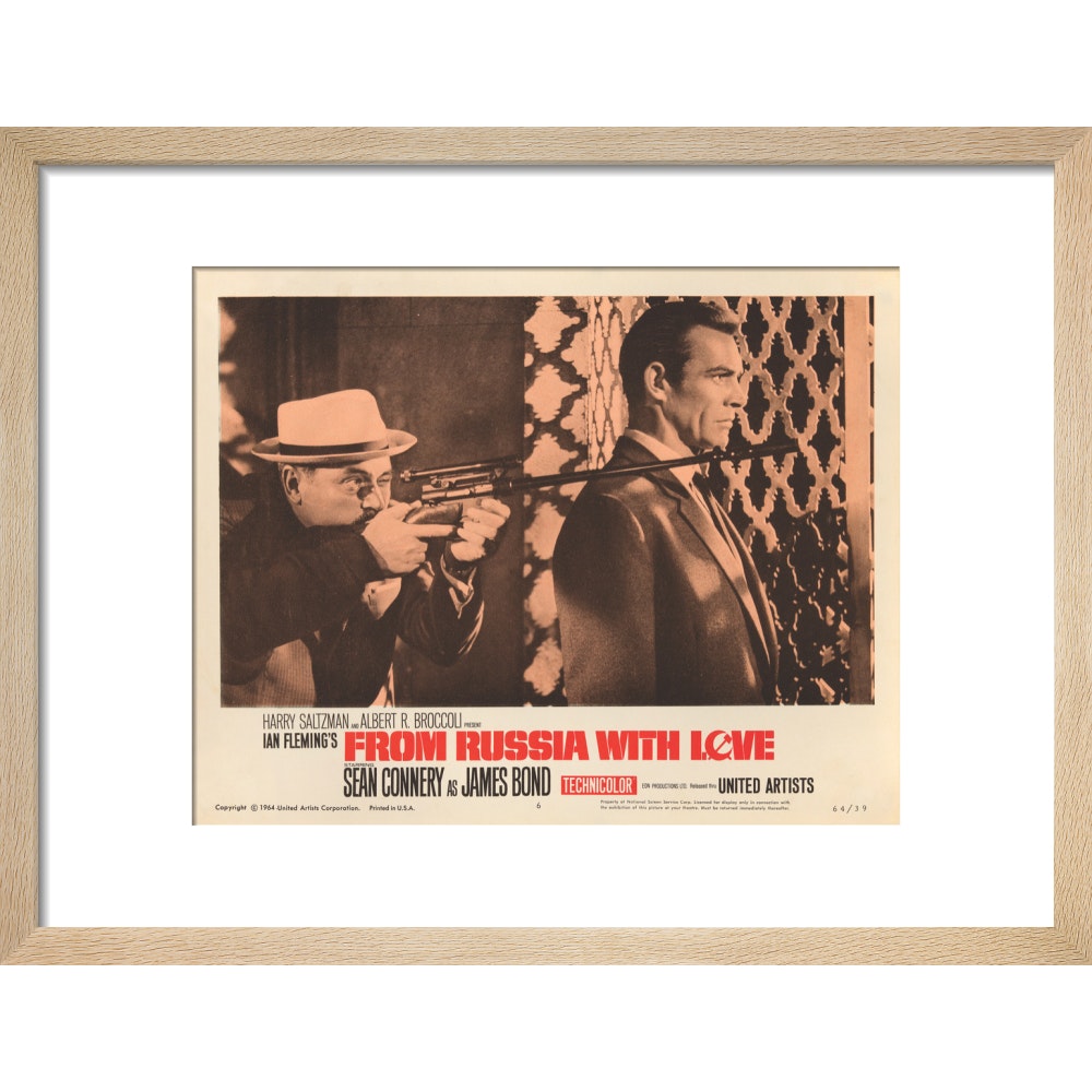 James Bond From Russia With Love Lobby Card Framed Art Print - By King & McGaw 007Store