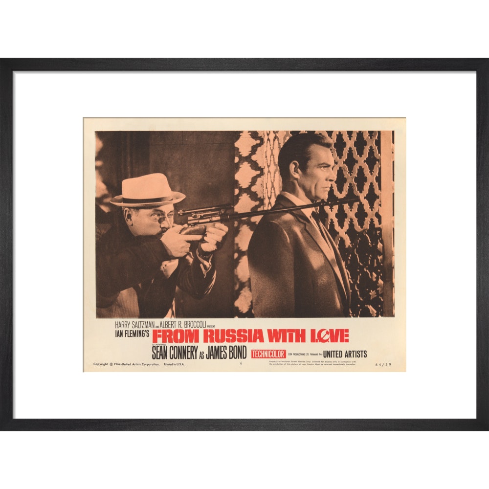 James Bond From Russia With Love Lobby Card Framed Art Print - By King & McGaw 007Store