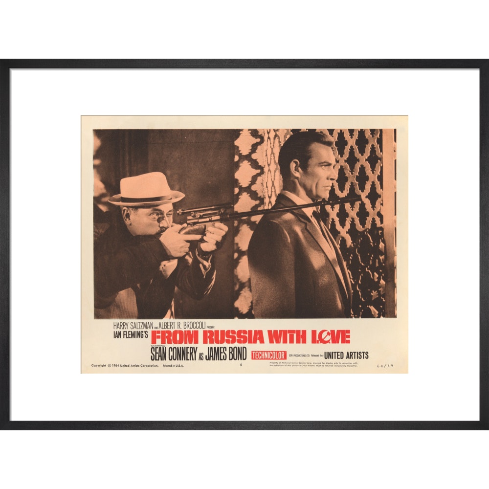 James Bond From Russia With Love Lobby Card Framed Art Print - By King & McGaw 007Store