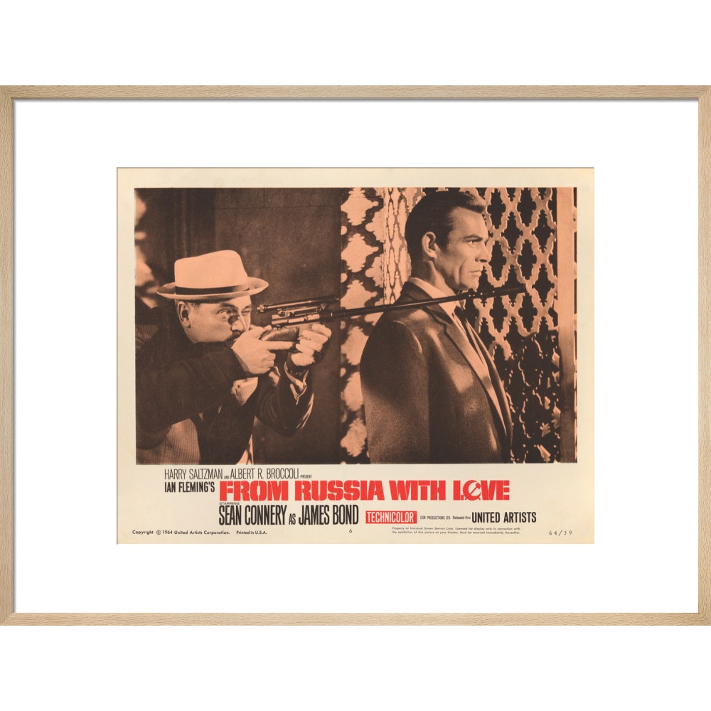 James Bond From Russia With Love Lobby Card Framed Art Print - By King & McGaw 007Store