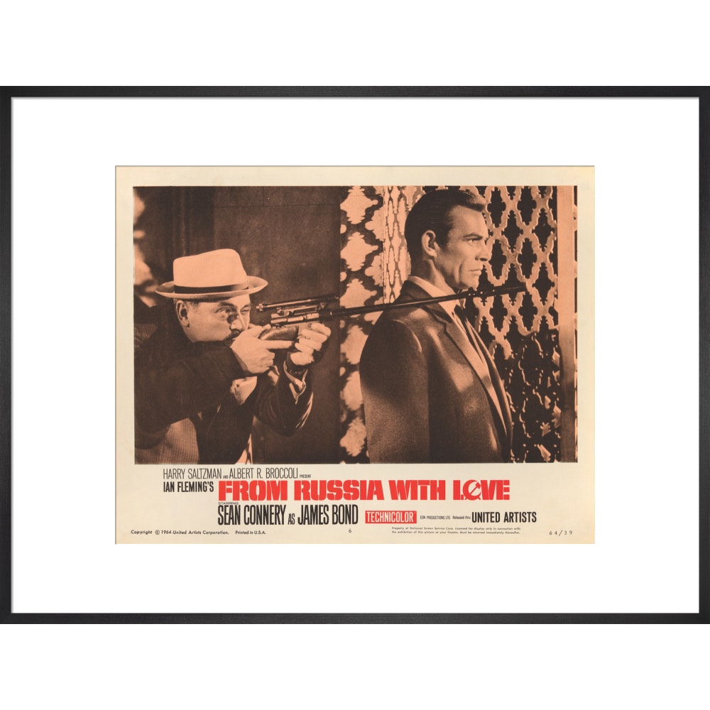 James Bond From Russia With Love Lobby Card Framed Art Print - By King & McGaw 007Store
