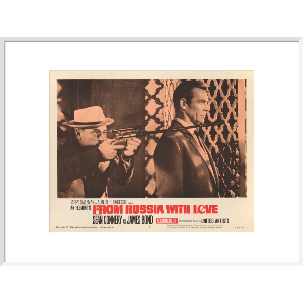 James Bond From Russia With Love Lobby Card Framed Art Print - By King & McGaw 007Store