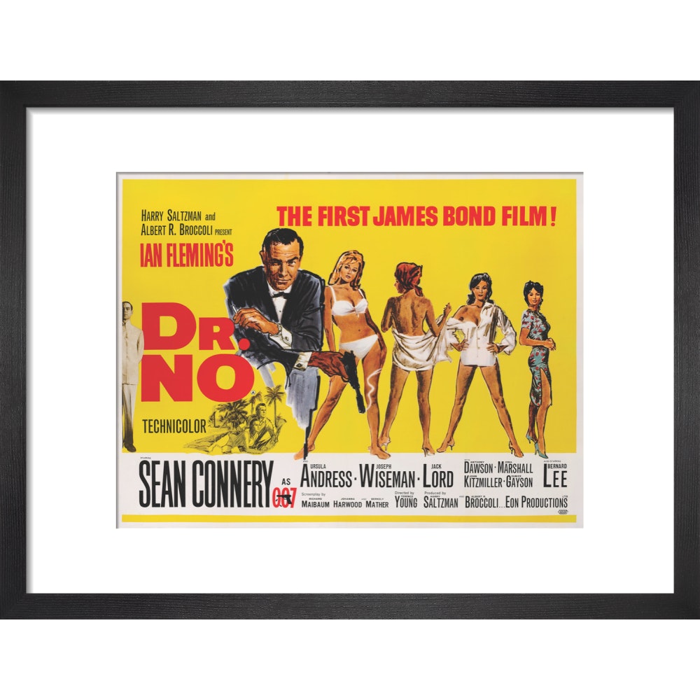 James Bond Dr. No Framed Art Print - By King & McGaw 007Store