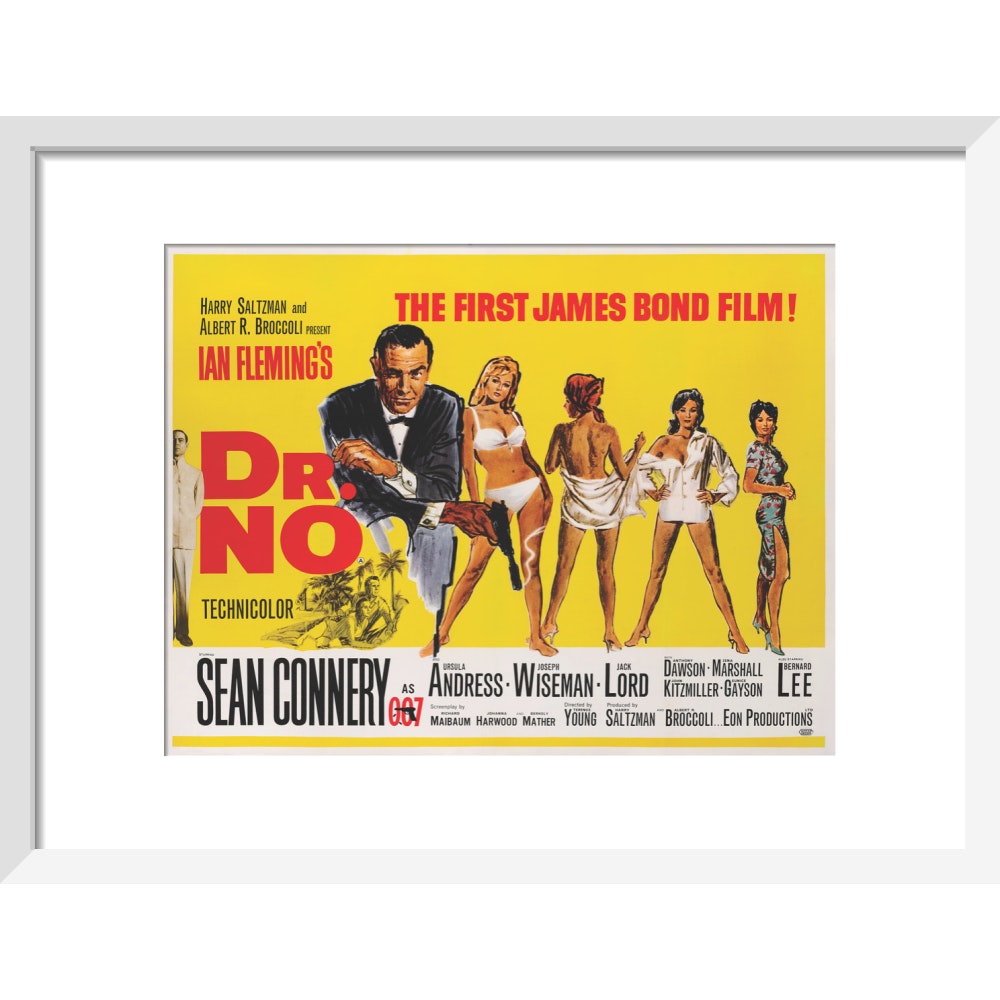 James Bond Dr. No Framed Art Print - By King & McGaw 007Store