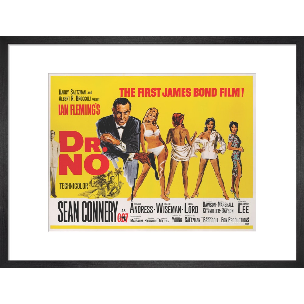James Bond Dr. No Framed Art Print - By King & McGaw 007Store