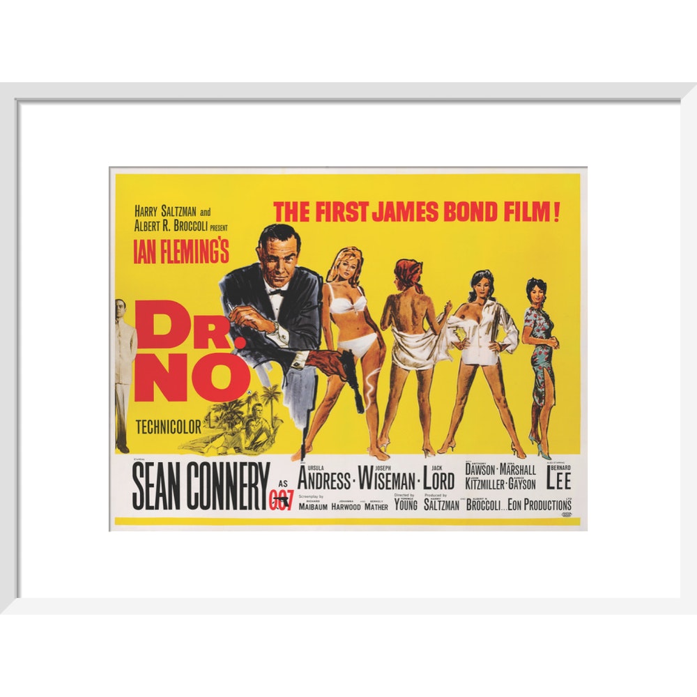 James Bond Dr. No Framed Art Print - By King & McGaw 007Store