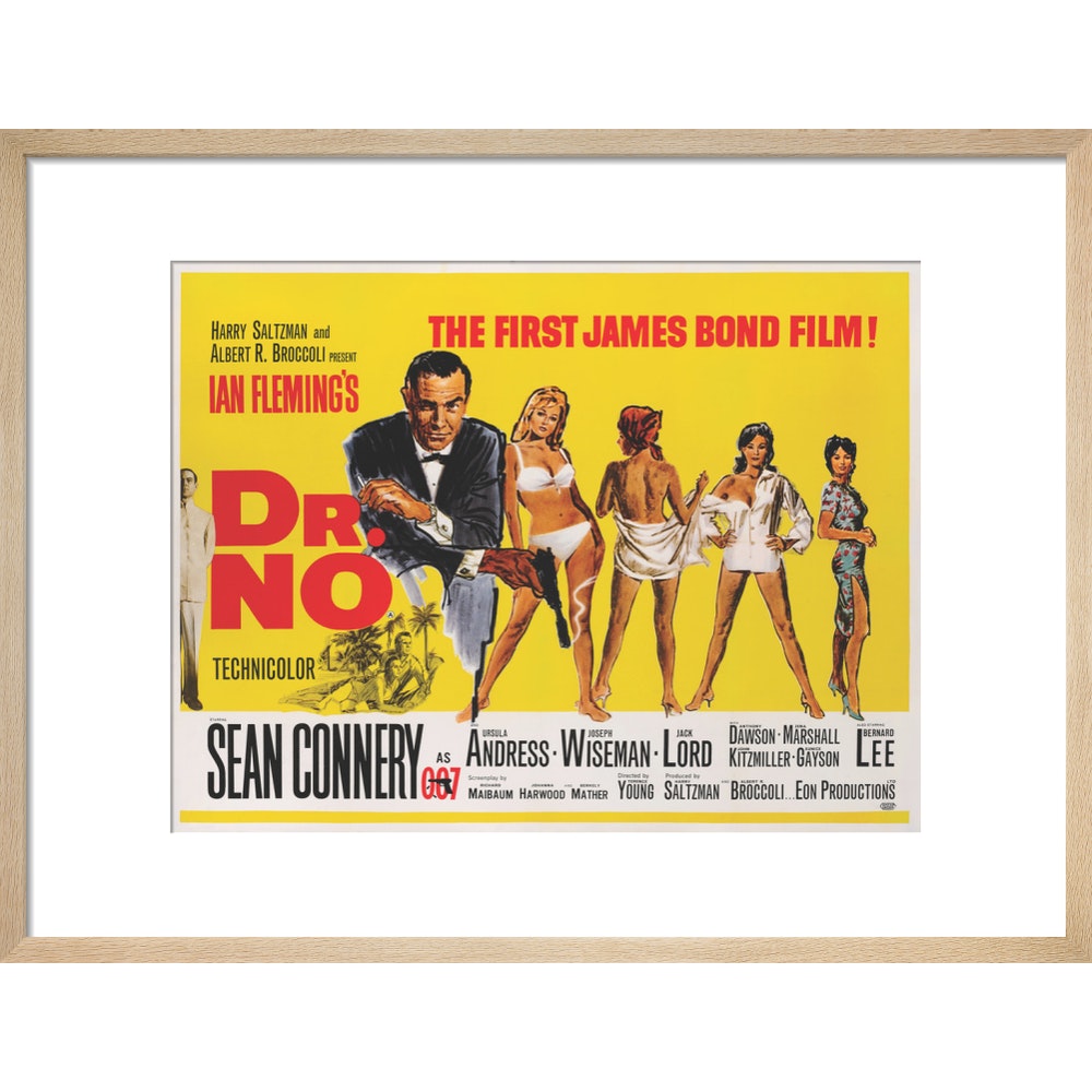 James Bond Dr. No Framed Art Print - By King & McGaw 007Store