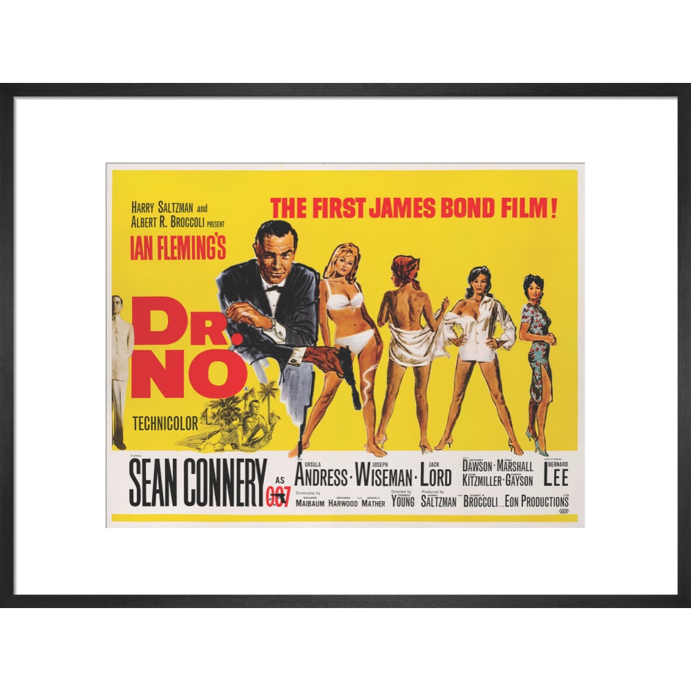James Bond Dr. No Framed Art Print - By King & McGaw 007Store