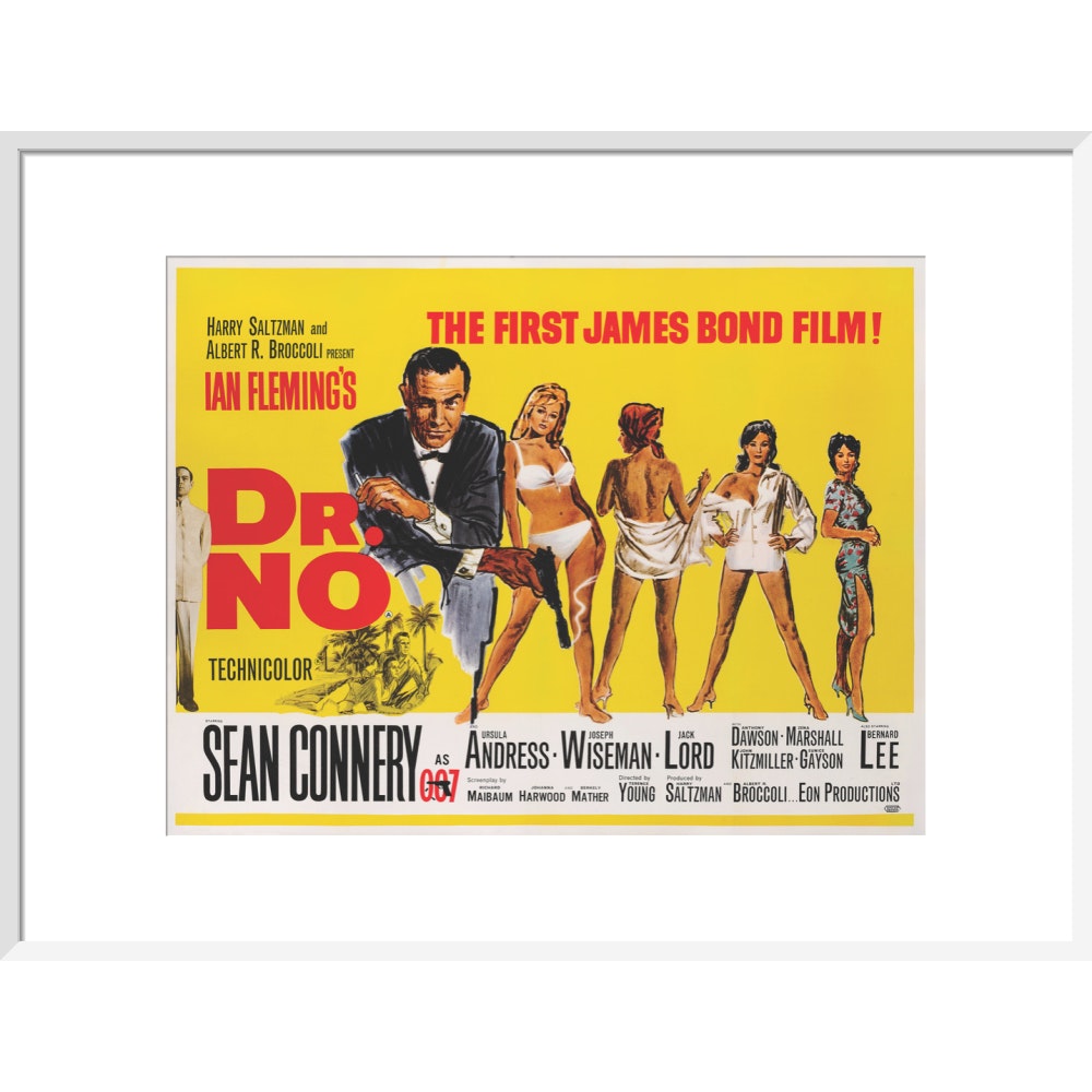 James Bond Dr. No Framed Art Print - By King & McGaw 007Store
