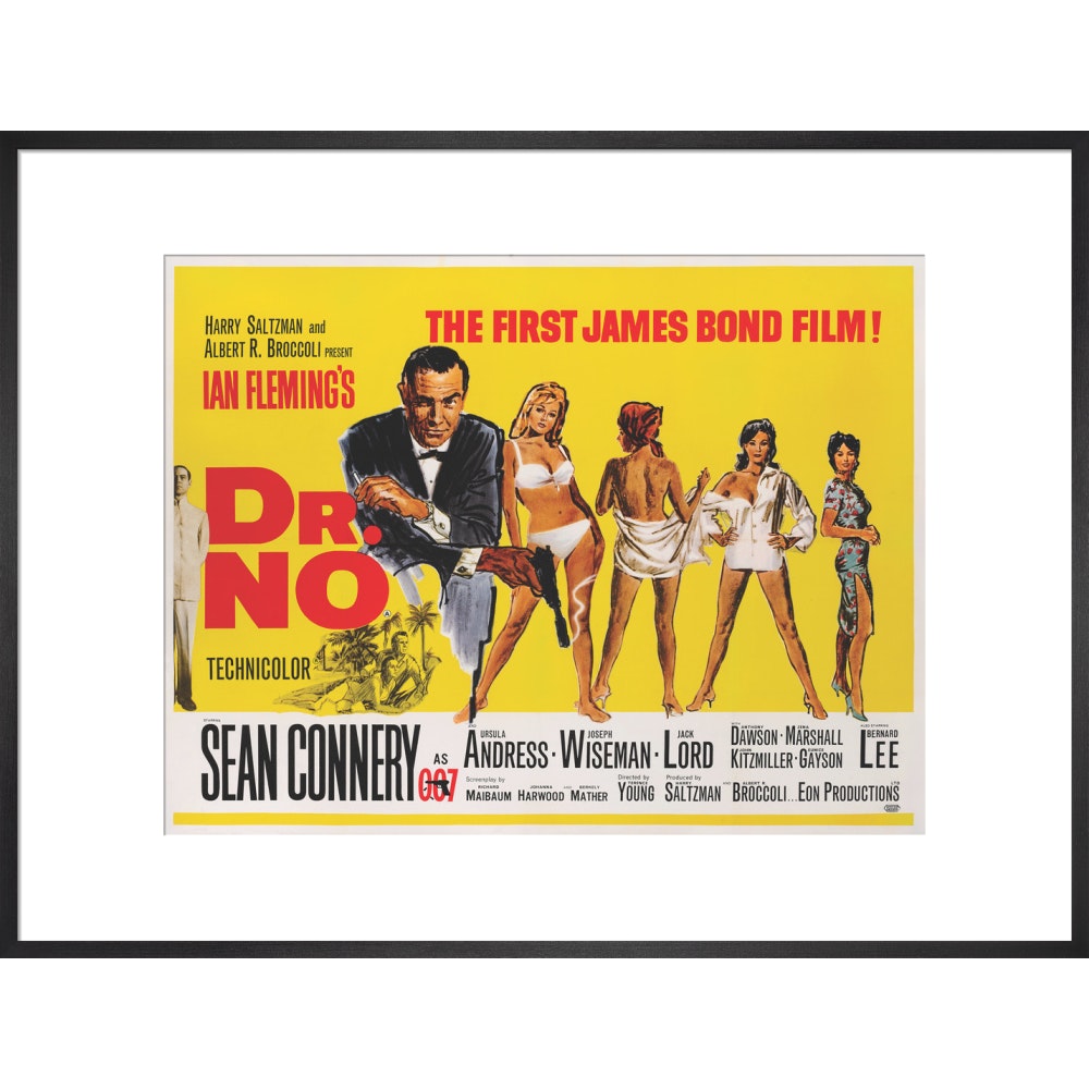 James Bond Dr. No Framed Art Print - By King & McGaw 007Store
