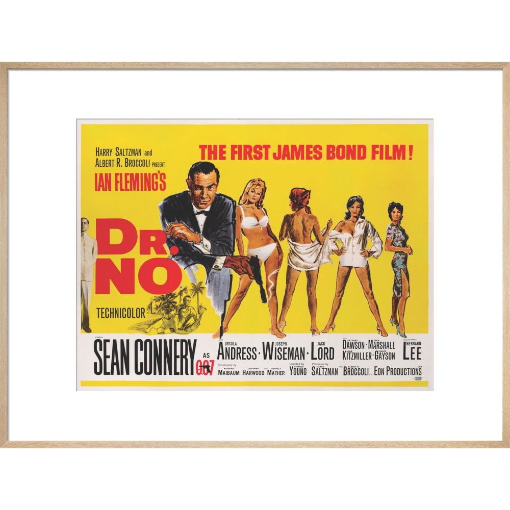 James Bond Dr. No Framed Art Print - By King & McGaw 007Store