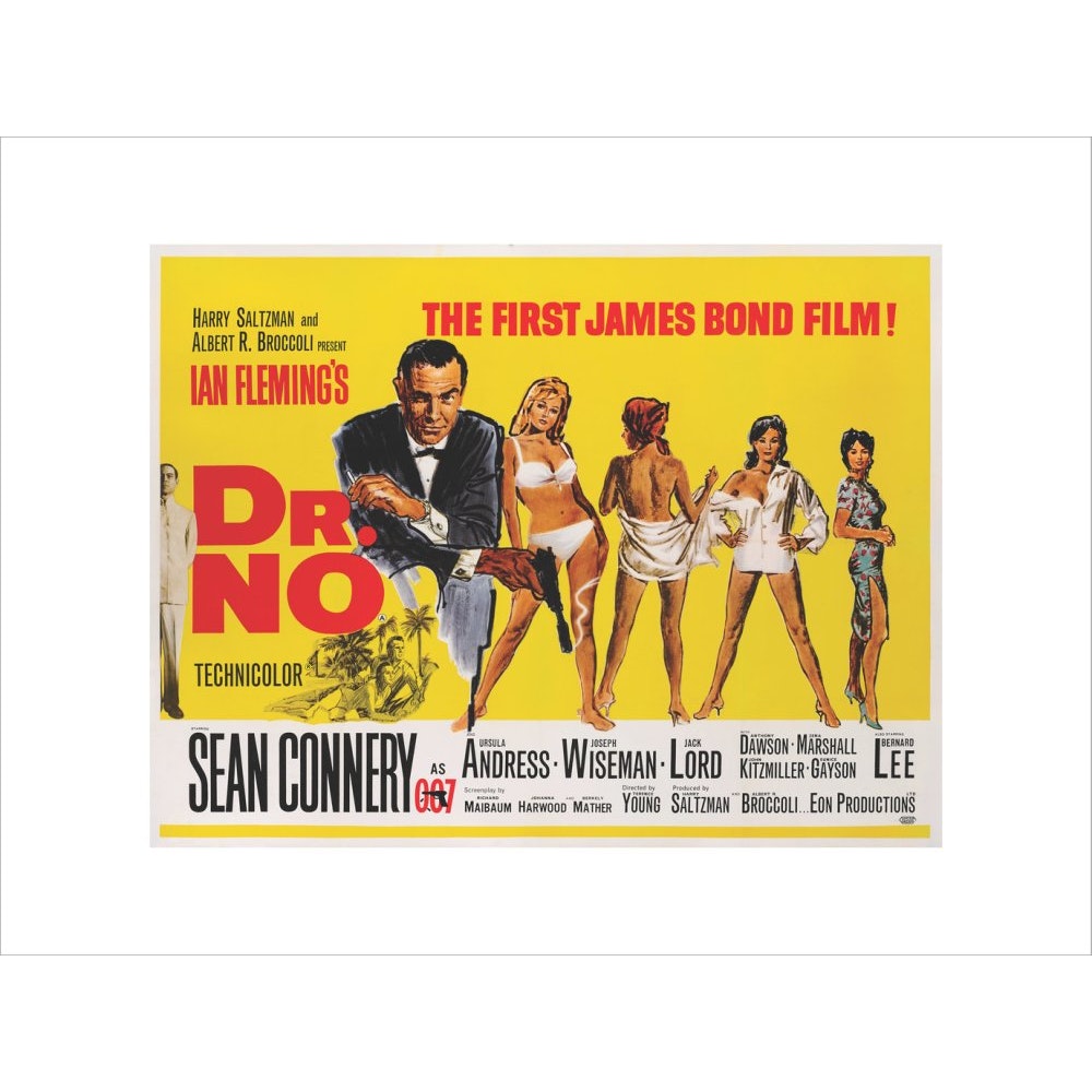 James Bond Dr. No Framed Art Print - By King & McGaw 007Store