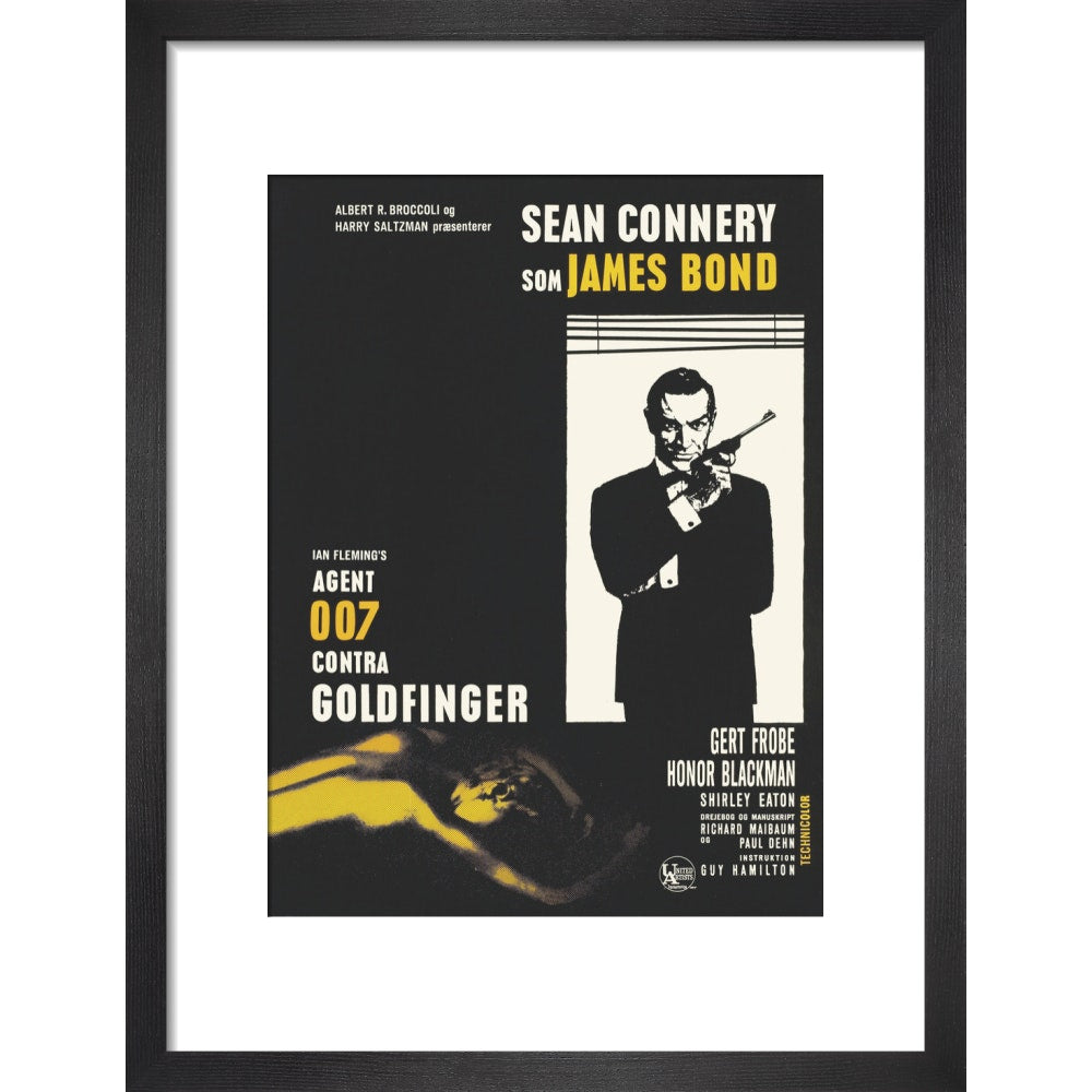James Bond Danish Goldfinger Framed Art Print - By King & McGaw