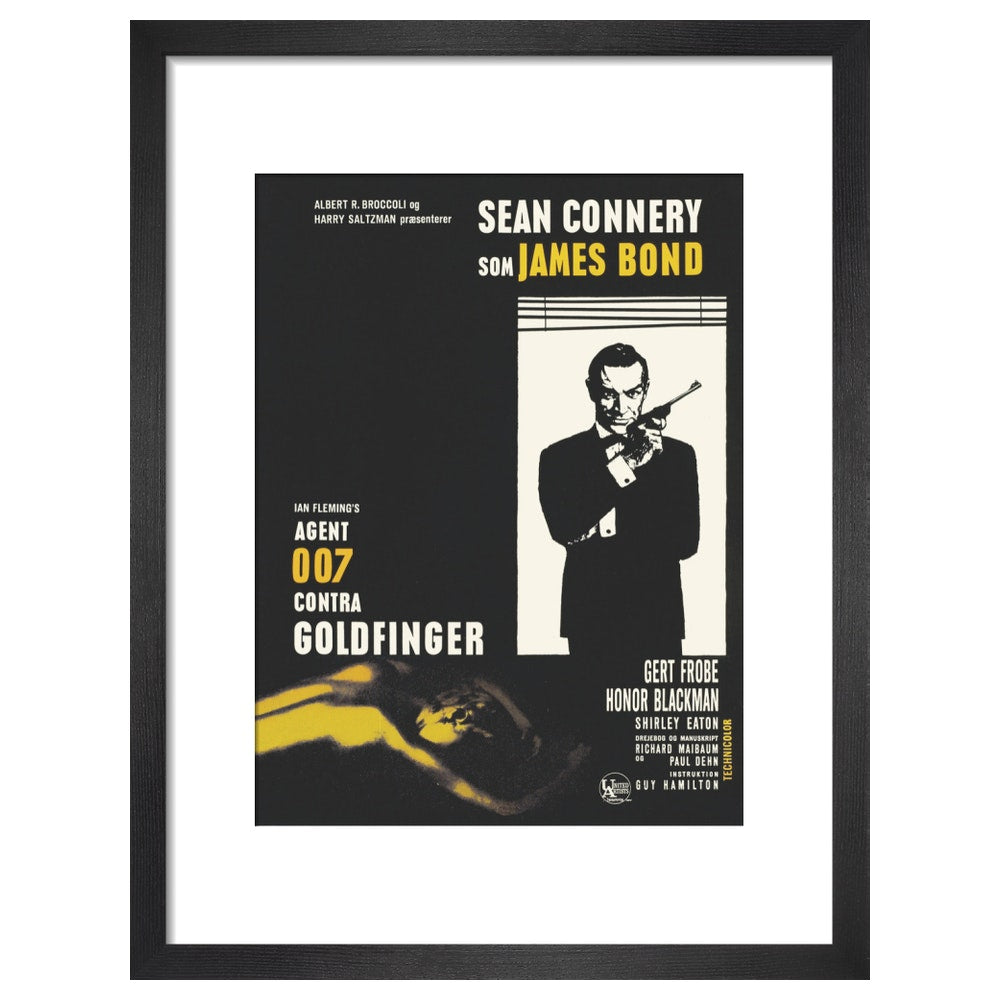 James Bond Danish Goldfinger Framed Art Print - By King & McGaw