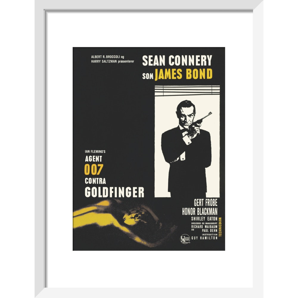 James Bond Danish Goldfinger Framed Art Print - By King & McGaw