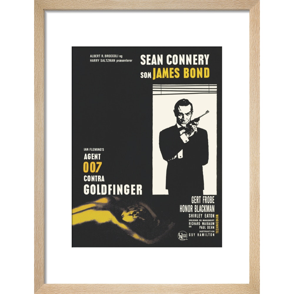 James Bond Danish Goldfinger Framed Art Print - By King & McGaw