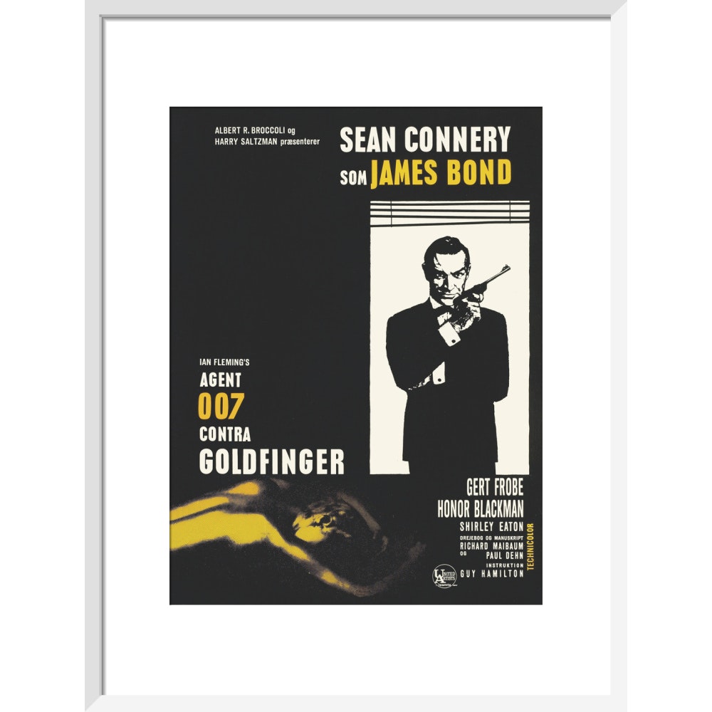 James Bond Danish Goldfinger Framed Art Print - By King & McGaw
