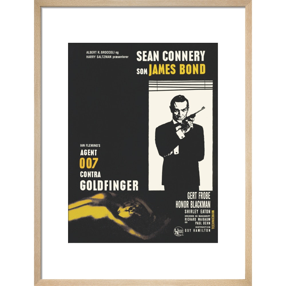 James Bond Danish Goldfinger Framed Art Print - By King & McGaw
