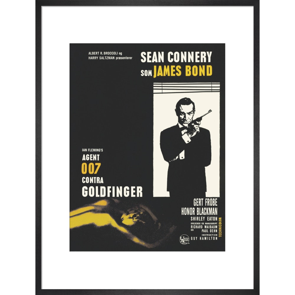 James Bond Danish Goldfinger Framed Art Print - By King & McGaw