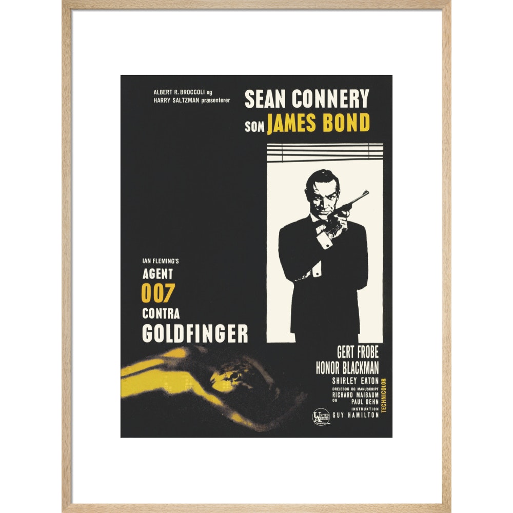James Bond Danish Goldfinger Framed Art Print - By King & McGaw