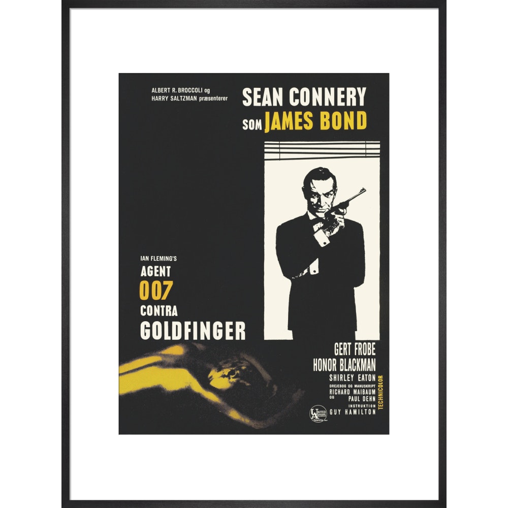 James Bond Danish Goldfinger Framed Art Print - By King & McGaw