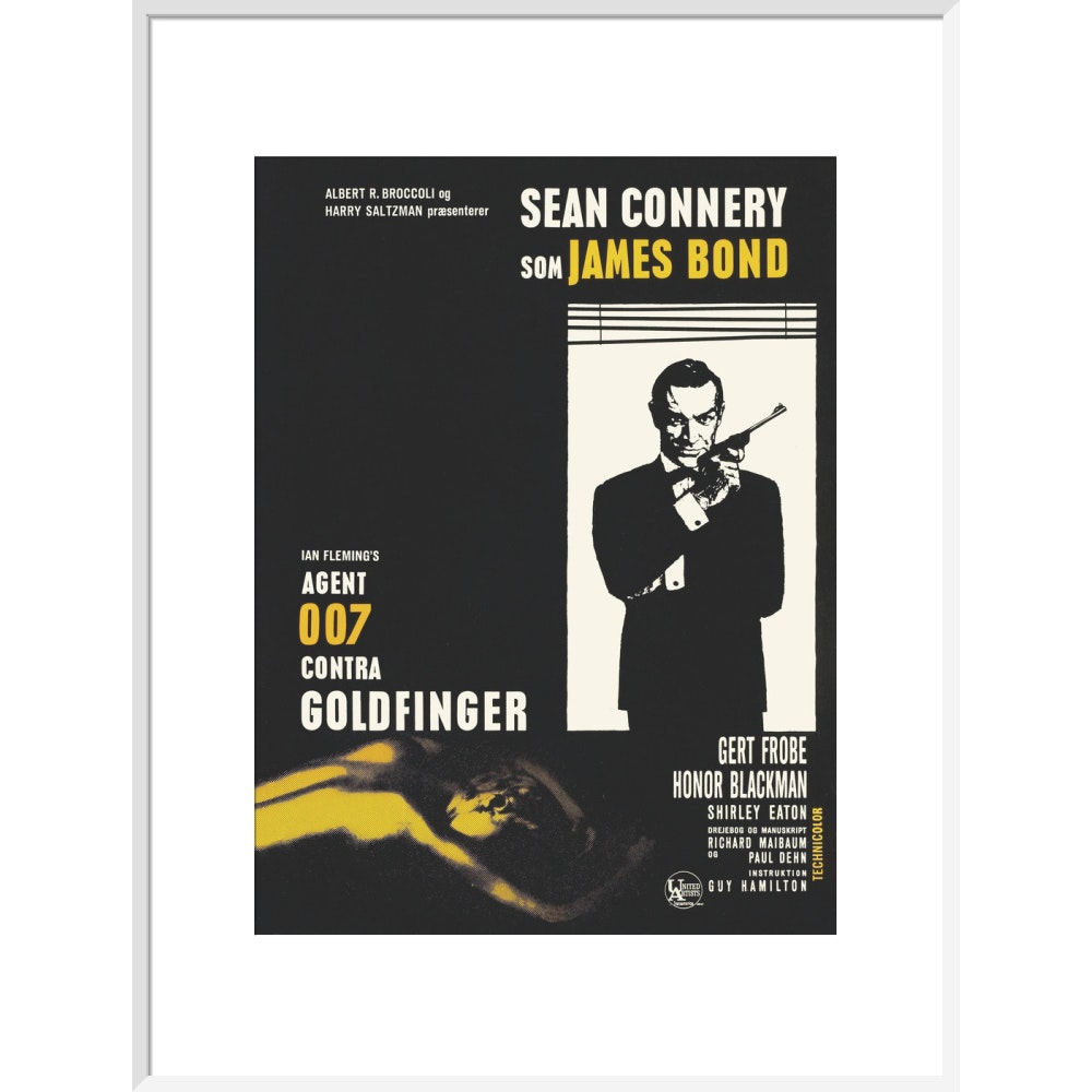 James Bond Danish Goldfinger Framed Art Print - By King & McGaw