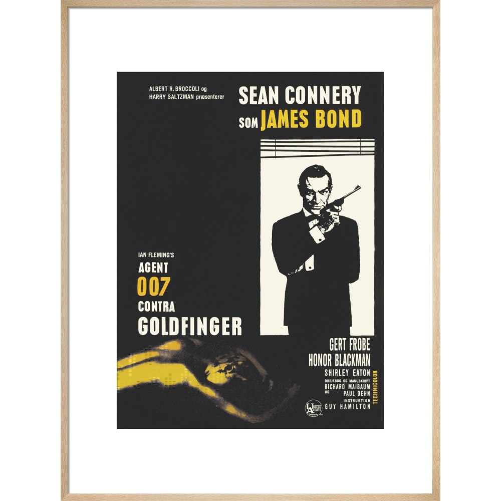 James Bond Danish Goldfinger Framed Art Print - By King & McGaw