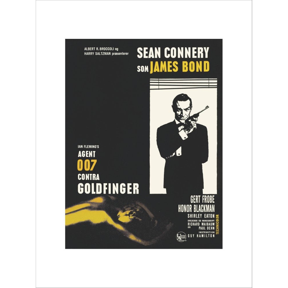 James Bond Danish Goldfinger Framed Art Print - By King & McGaw