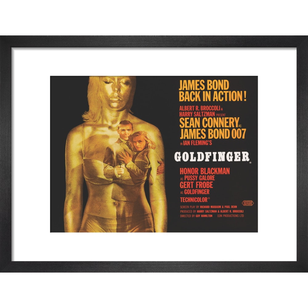 James Bond Goldfinger Framed Art Print - By King & McGaw 007Store