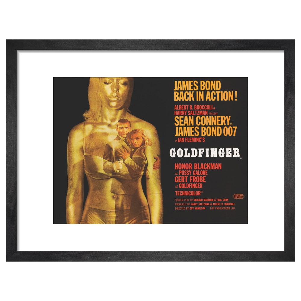 James Bond Goldfinger Framed Art Print - By King & McGaw 007Store