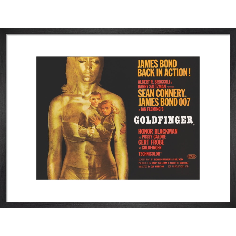 James Bond Goldfinger Framed Art Print - By King & McGaw 007Store